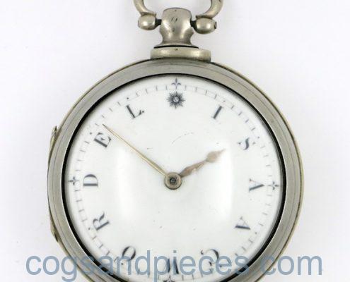Silver pair cases, name dial