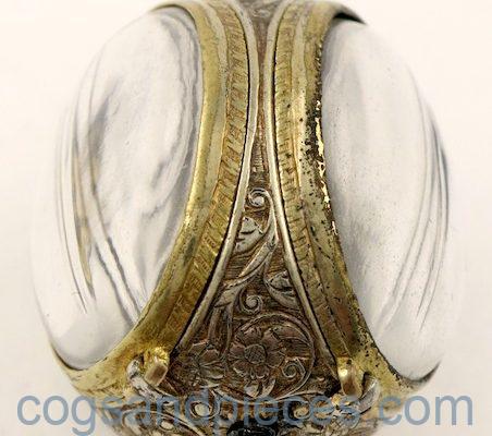 Silver rock crystal tulip bud