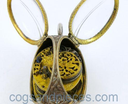 Silver rock crystal tulip bud