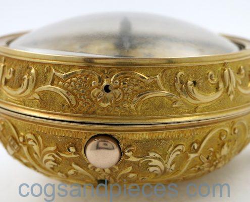 Gold repousse pair cases