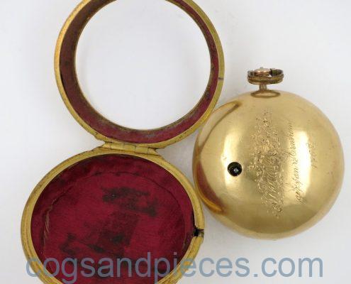Gold repousse pair cases