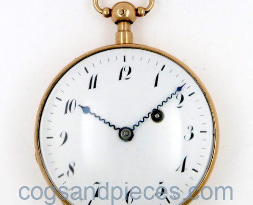 Gold repeating cylinder pocket watch