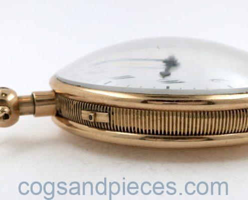 Gold repeating cylinder pocket watch