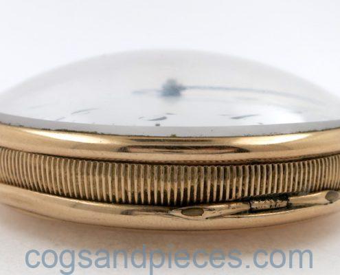 Gold repeating cylinder pocket watch