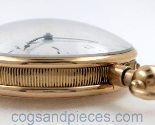 Gold repeating cylinder pocket watch