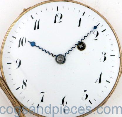 Gold repeating cylinder pocket watch