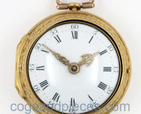 Glasgow gold repousse pair cased verge