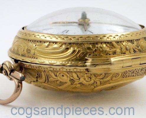 Glasgow gold repousse pair cased verge