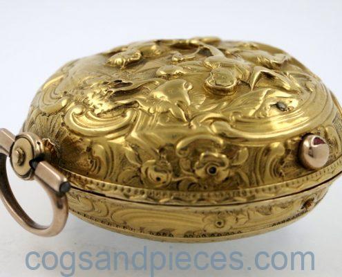 Glasgow gold repousse pair cased verge