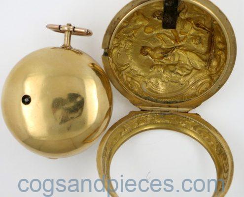 Glasgow gold repousse pair cased verge