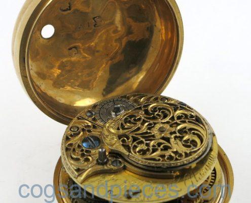 Glasgow gold repousse pair cased verge