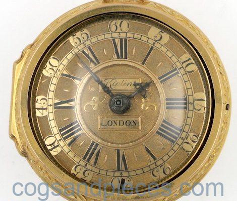 Gold repousse pair cased verge by Kipling, London