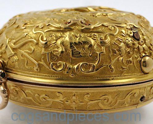 Gold repousse pair cased verge by Kipling, London