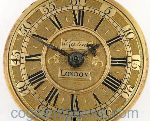 Gold repousse pair cased verge by Kipling, London