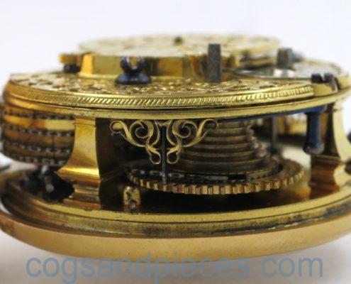 Gold repousse pair cased verge by Kipling, London