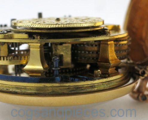 Gold repousse pair cased verge by Kipling, London