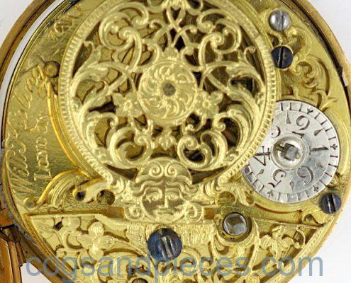 Gold repousse pair cased verge by Kipling, London