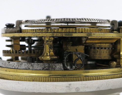Early Dutch watch with mock pendulum balance