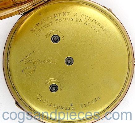 French cylinder clockwatch