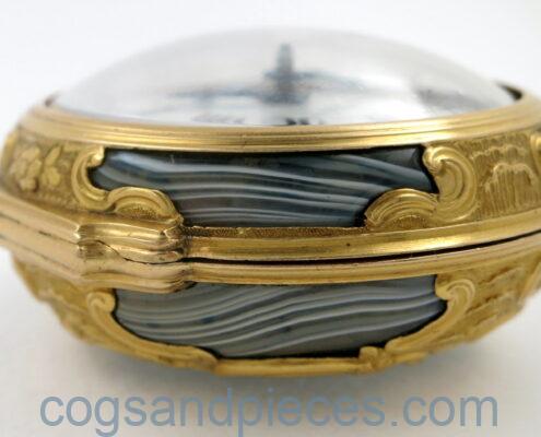 gold agate chatelaine