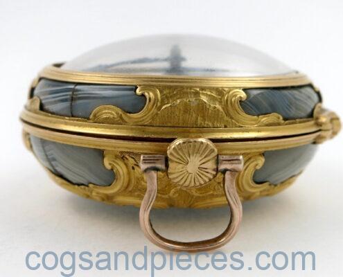 gold agate chatelaine
