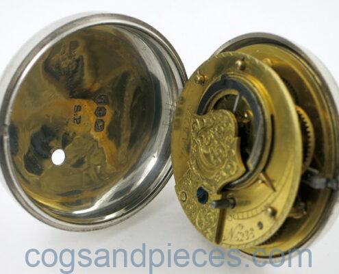 Half hunter pair cased verge