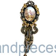 Gilt & enamel chatelaine