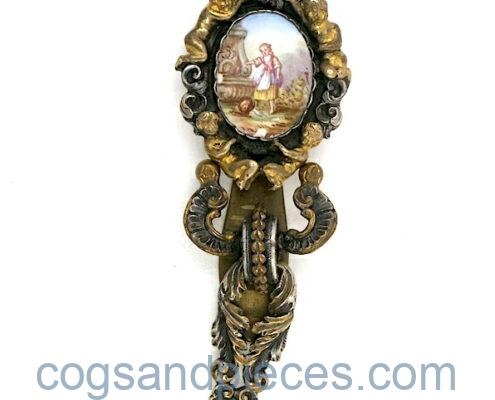 Gilt & enamel chatelaine