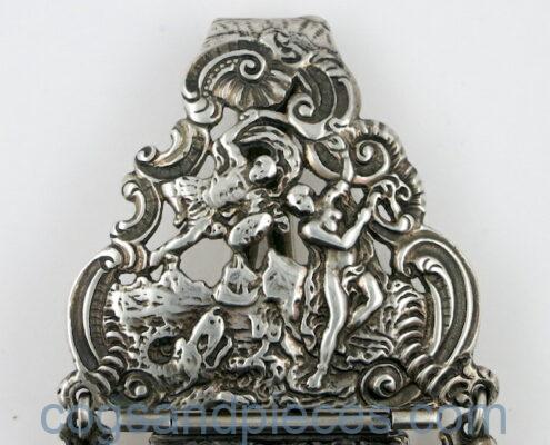 Silver Pocket Watch Chatelaine
