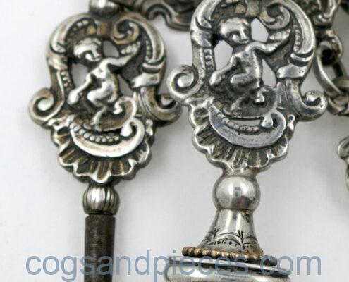 Silver Pocket Watch Chatelaine
