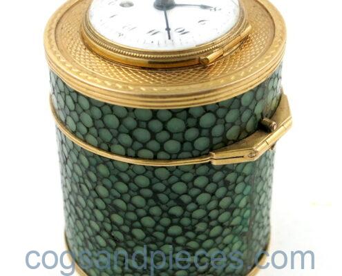 Gold & shagreen cased verge