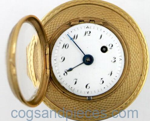 Gold & shagreen cased verge