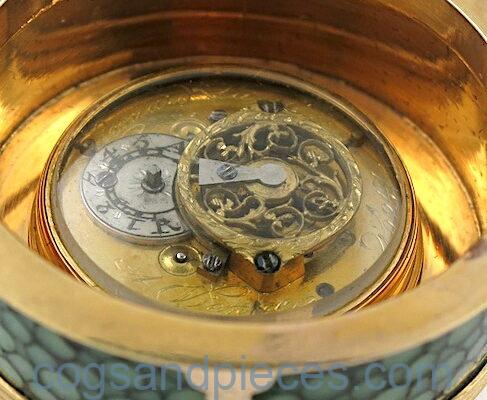 Gold & shagreen cased verge