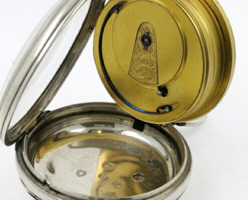 London silver cylinder watch