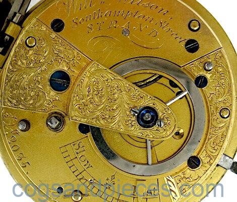 London silver cylinder watch