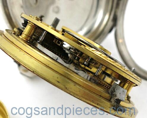 London silver cylinder watch