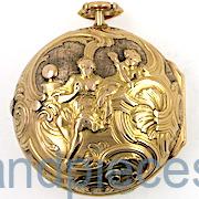 Gold repousse pair cases