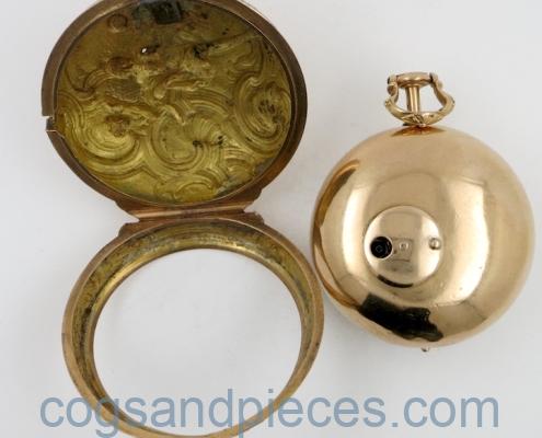 Gold repousse pair cases