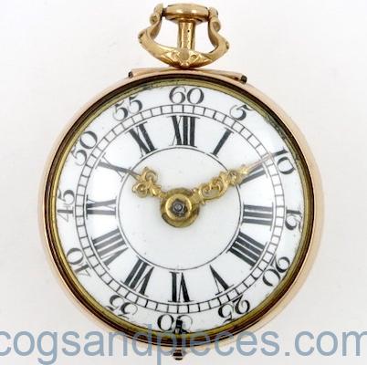 Gold repousse pair cases