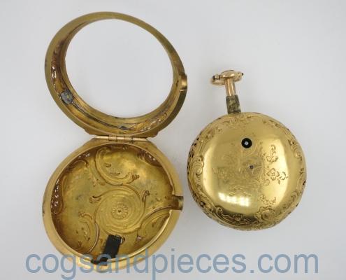 Gold repousse half quarter repeater