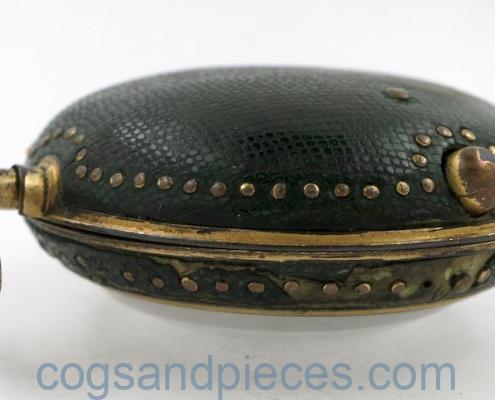 Shagreene pair cased verge by Thomas Brockus, London