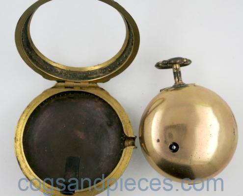 Shagreene pair cased verge by Thomas Brockus, London