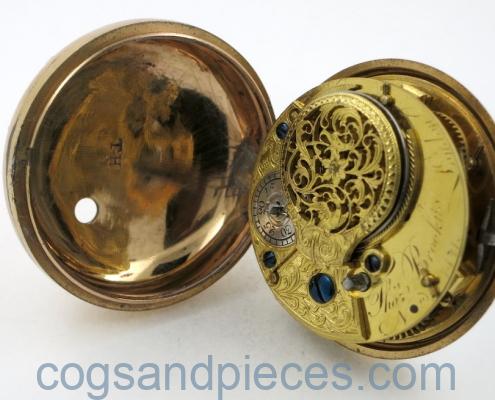 Shagreene pair cased verge by Thomas Brockus, London