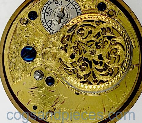 Shagreene pair cased verge by Thomas Brockus, London