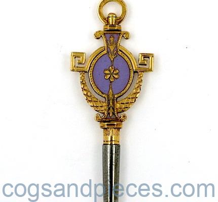 Antique Gold/Enamel Watch Key
