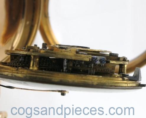 Swiss Gold Enamel Watch Cylinder