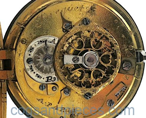 Swiss Gold Enamel Watch Cylinder