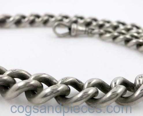 Heavy Silver Albert Watch Chain