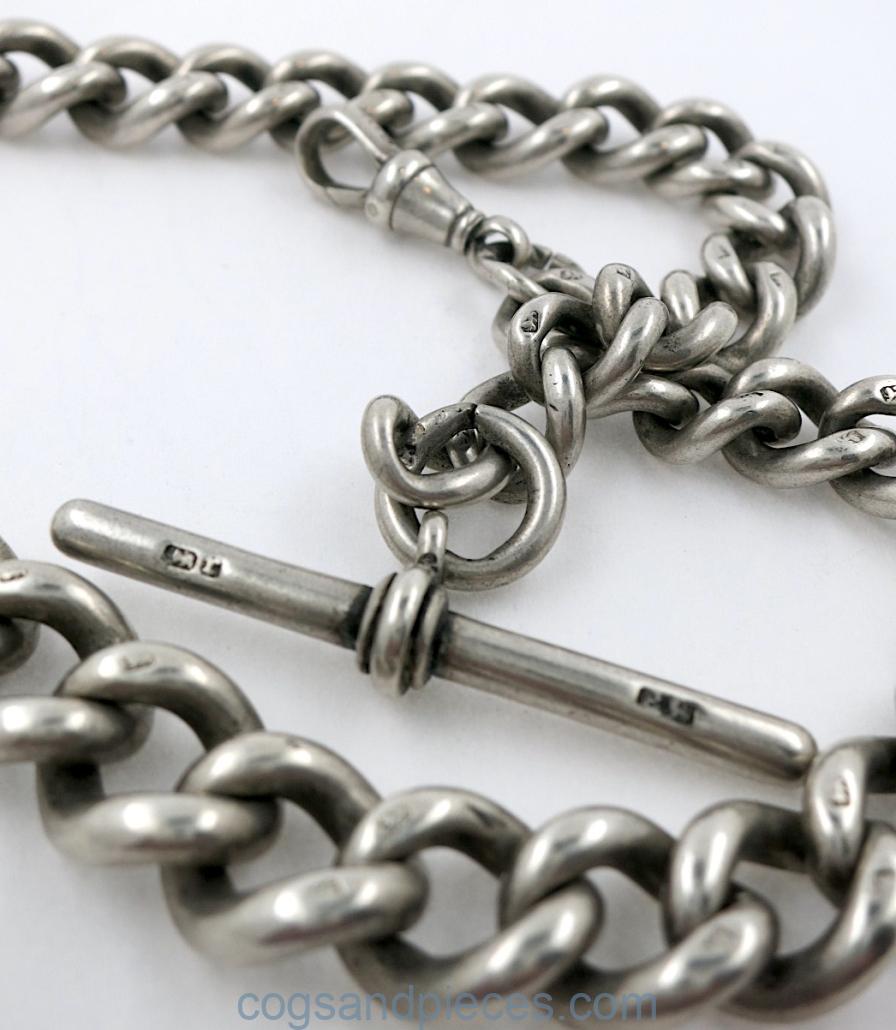 Heavy Silver Albert Watch Chain