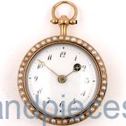 Swiss pearl set gold verge
